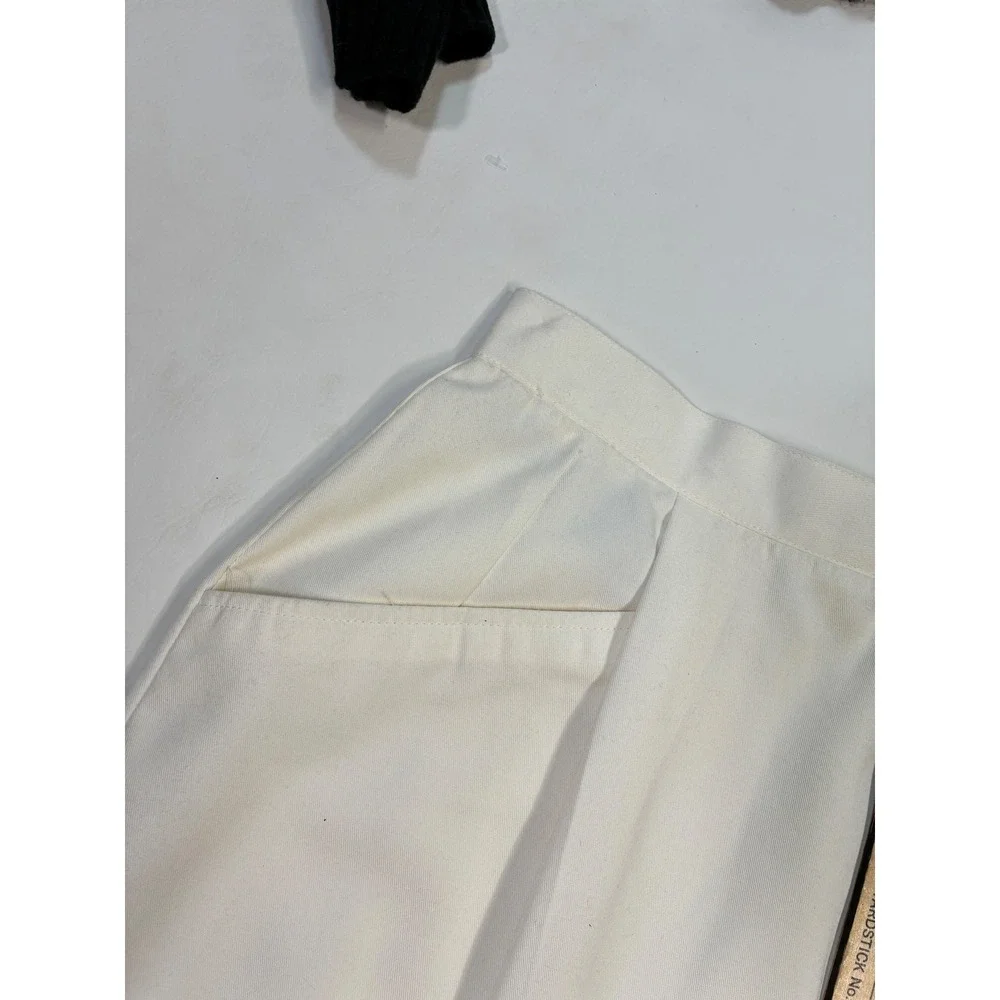 Vintage Sheridan Square Women's 10 Skirt White Midi Pocketed Pleated‎ Business